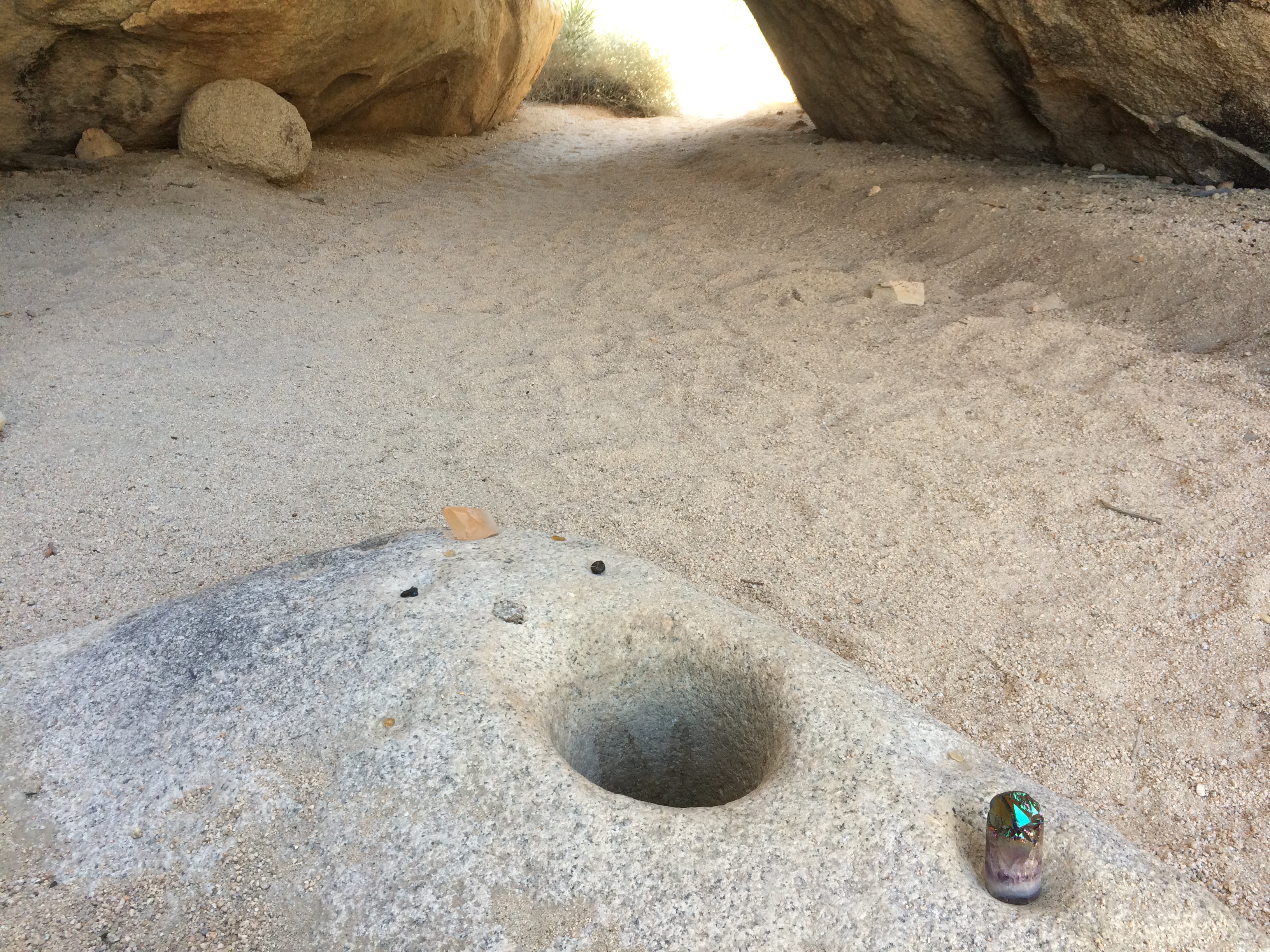 I place my crystals in the indentations